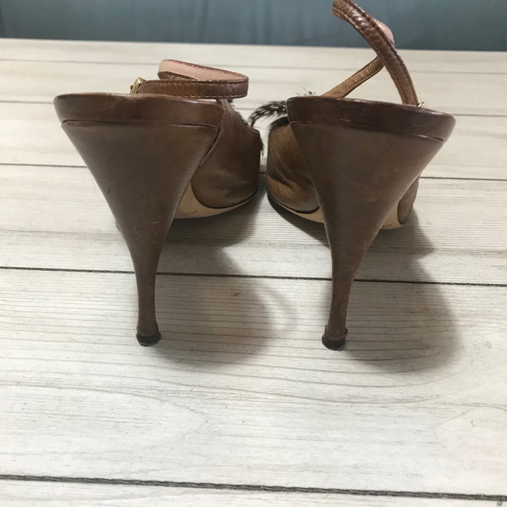 Alessandro Dell'Acqua Feather and Leather Pumps - Picture 4 of 16